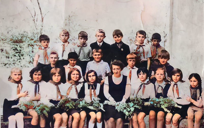 Учні угорницької школи. 1975.