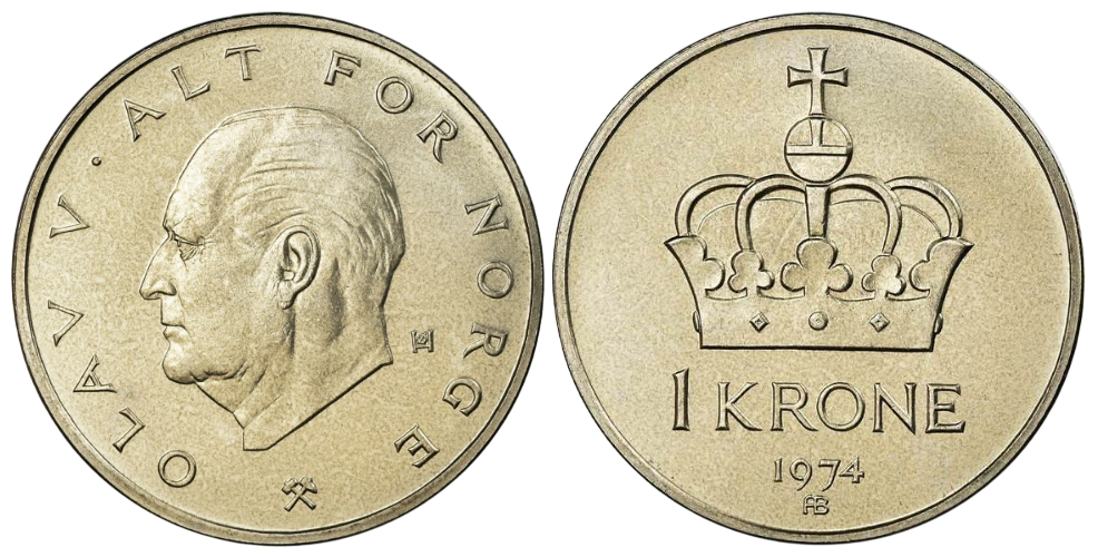 Numizmat - 1 крона - Норвегія - Норвегія