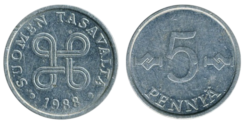 5 пенні - Фінляндія - Республіка Фінляндія (Suomi)