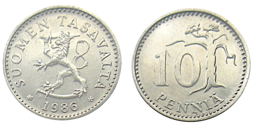 10 пенні - Фінляндія - Республіка Фінляндія (Suomi)