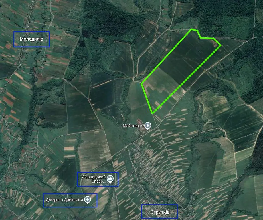 Мапа села Нойдорф, 2025 рік