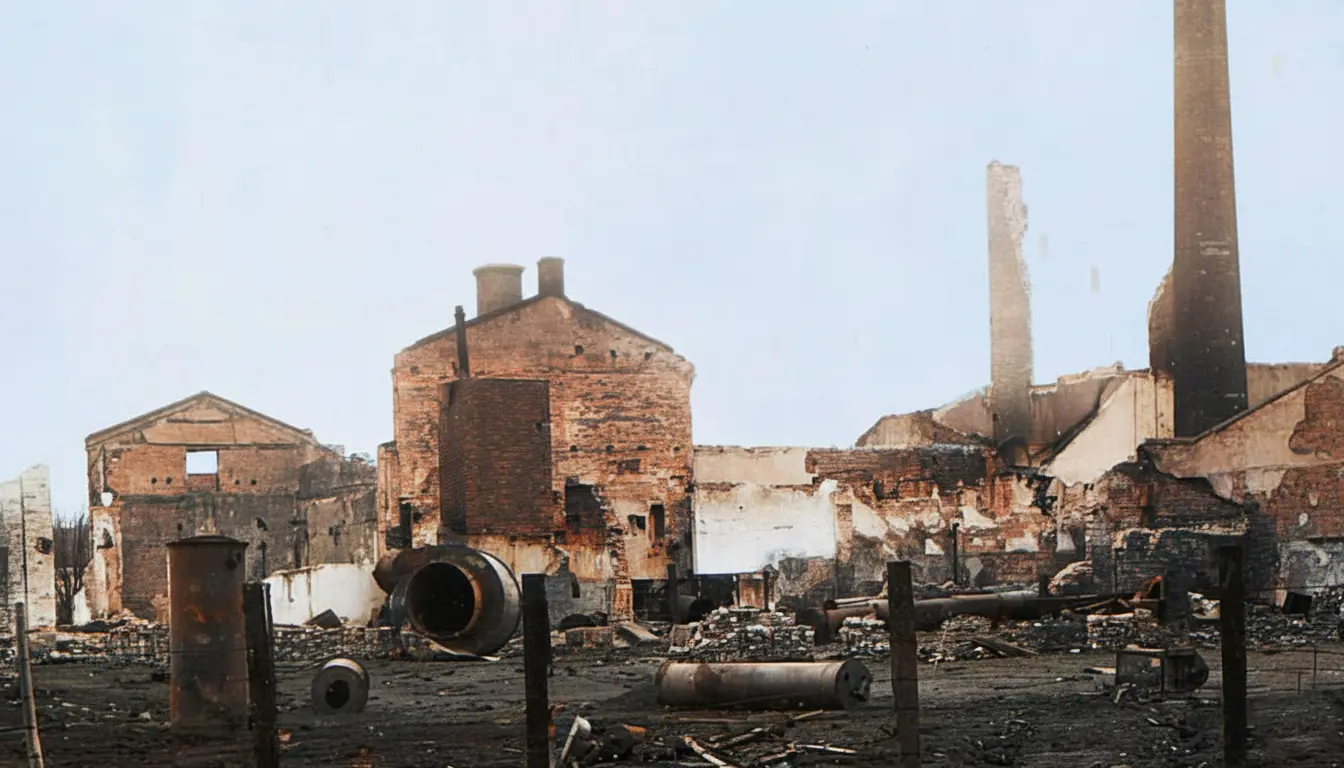 Зруйнована фабрика машин в Отинії