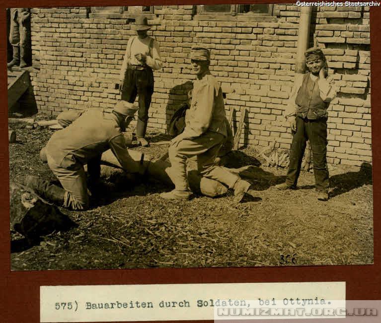 Bauarbeiten durch Soldaten, bei Ottynia