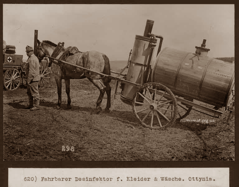 Fahrbarer Desinfektor f. Kleider & Wasche. Ottynia.